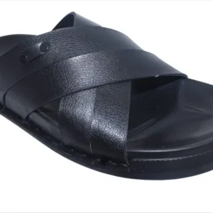 RIKSCLUB ST1112 Black Sandals with Double Extra Cushion PU Sole