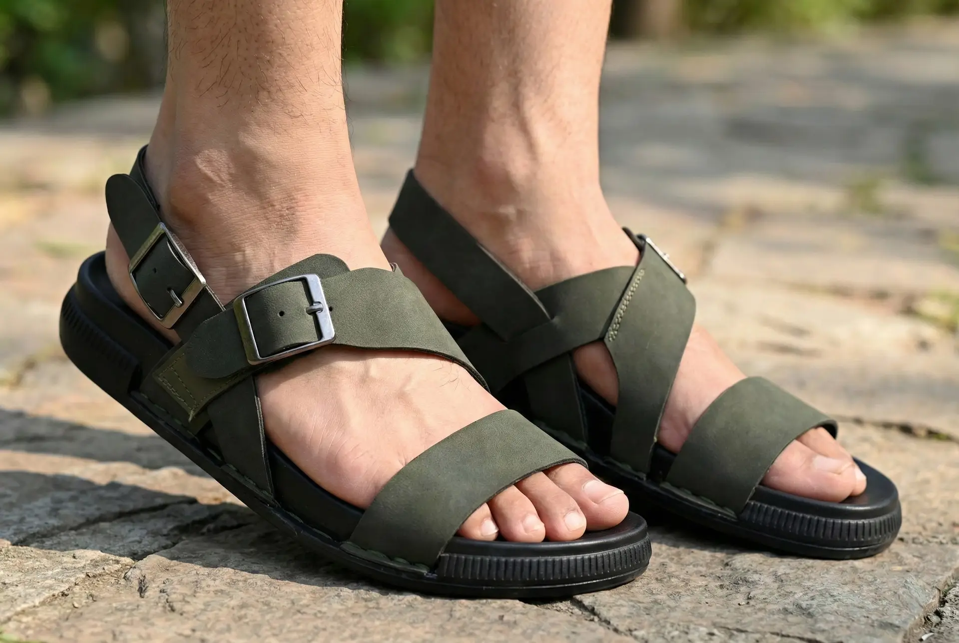 RIKSCLUB ST1114 Mehandi Stylish Men's Footwear