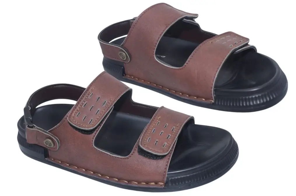 Mens Tan Synthetic Leather Sandal ST1117 RiksClub