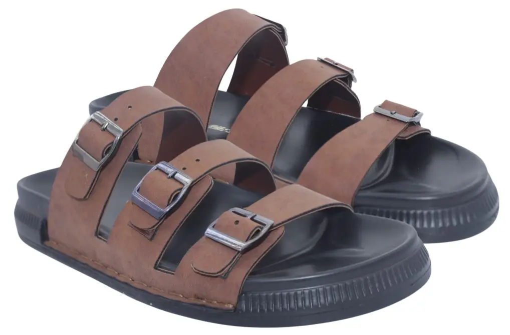 Mens Tan Synthetic Leather Chappal ST1113 RiksClub