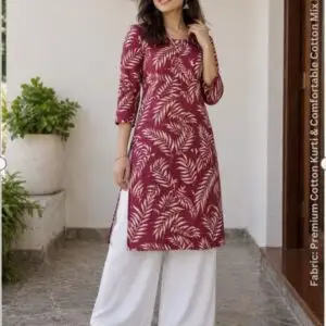 Women single Kurti palazzo set Art No 1113B floral print