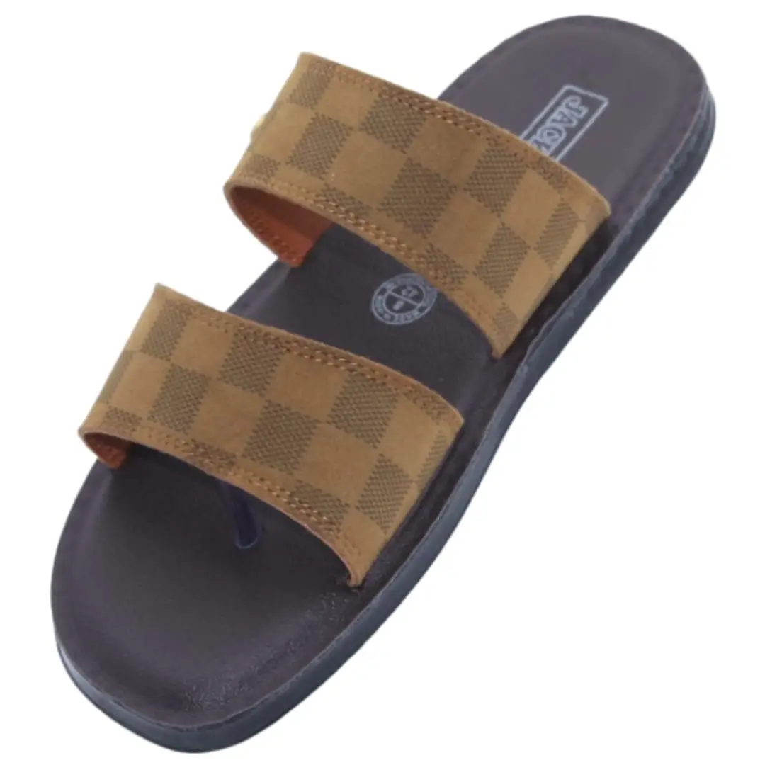 Men's Casual PU Sandal Brown Art No. 301