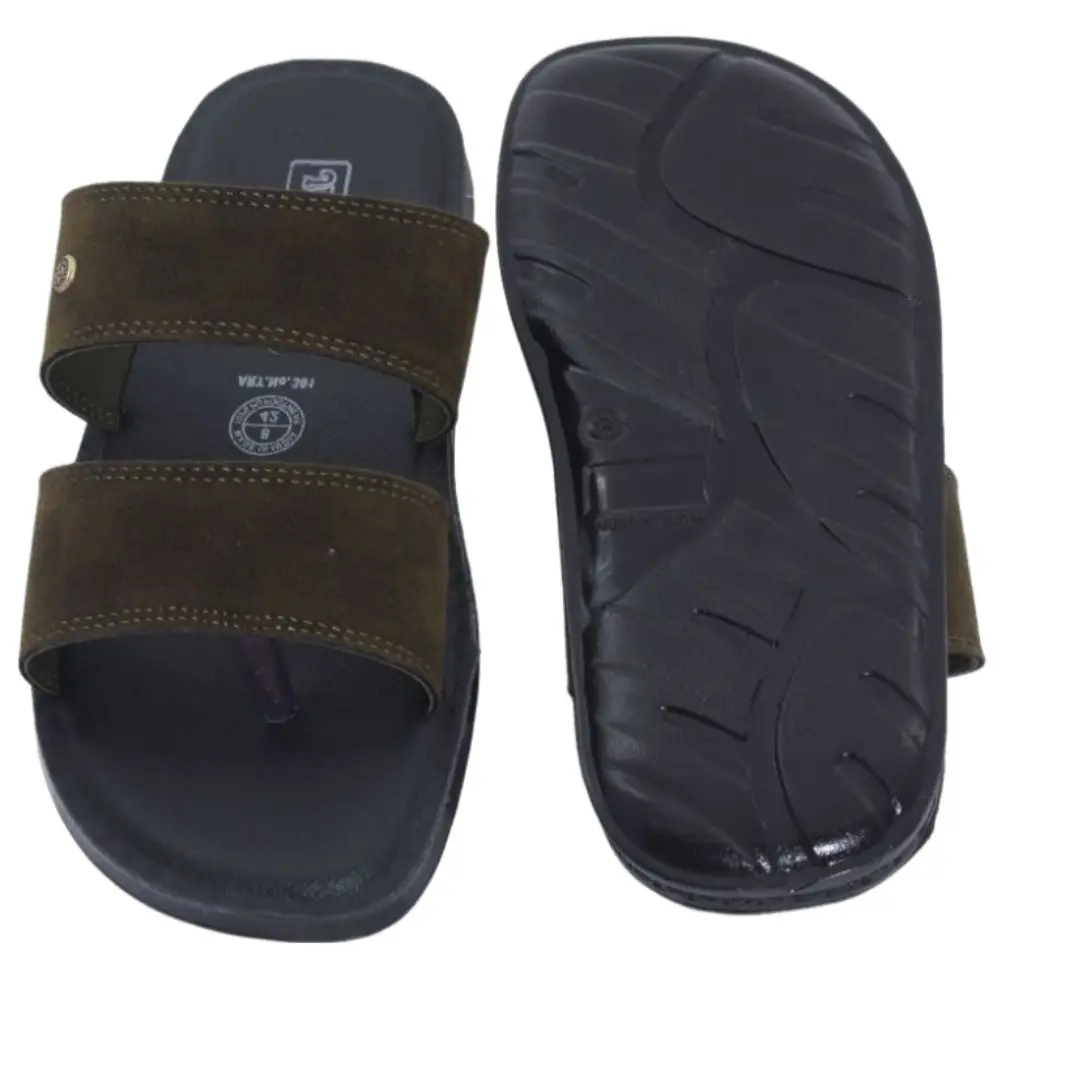 Men's Casual PU Sandal Olive Green Art No. 301