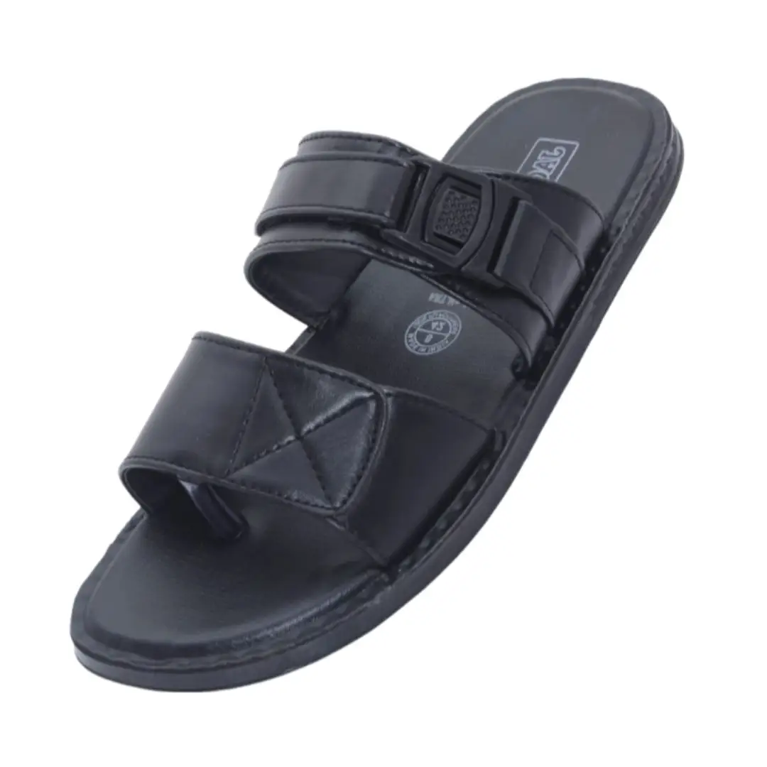 Men's Casual PU Sandal Black & Brown Art No. 305