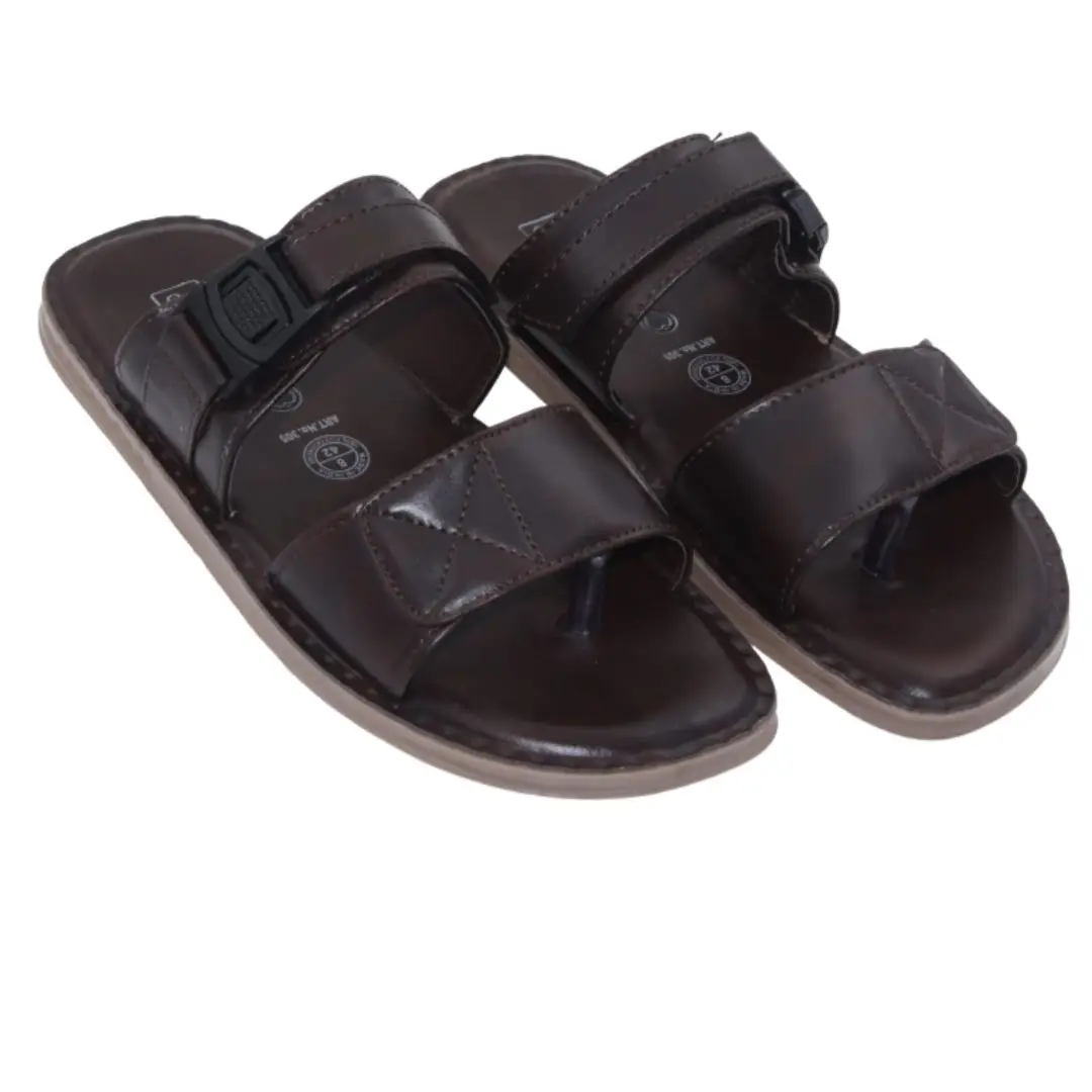 Men's Casual PU Sandal Black & Brown Art No. 305