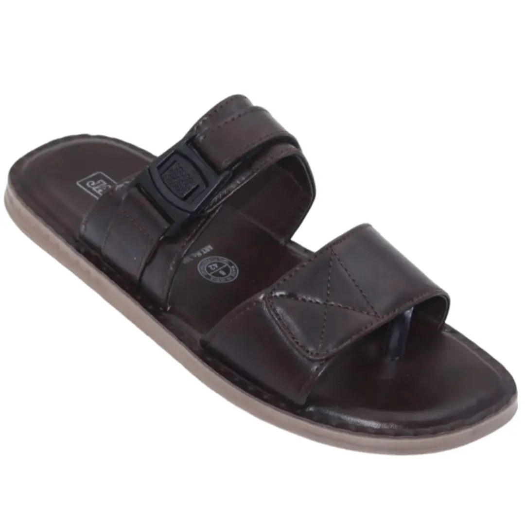 Men's Casual PU Sandal Black & Brown Art No. 305