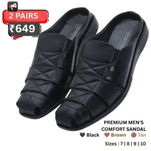 Men's PU Comfort Sandal - Black