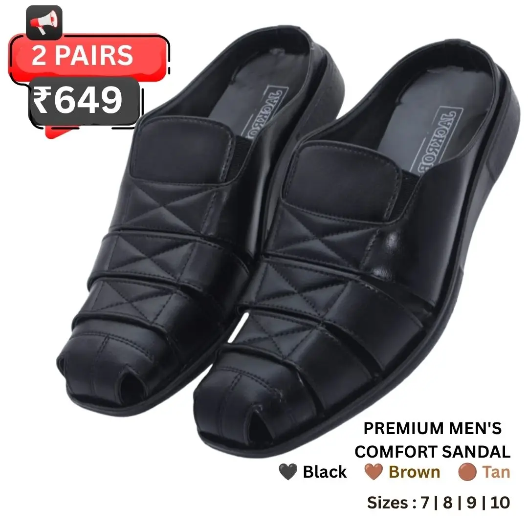 Men's PU Comfort Sandal - Black