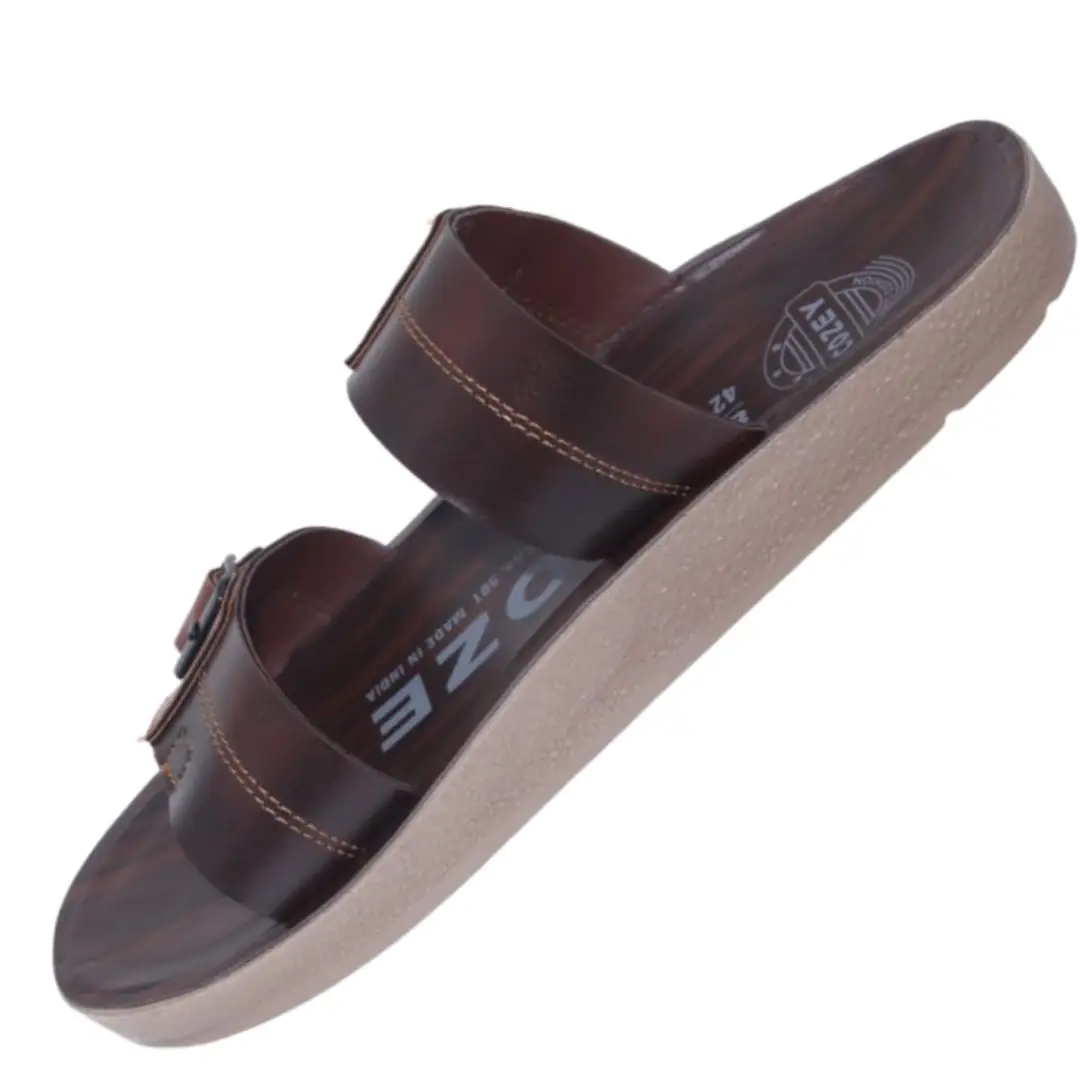 Men's Casual Cork Sole PU Sandal Mosice Brown Art No. 501